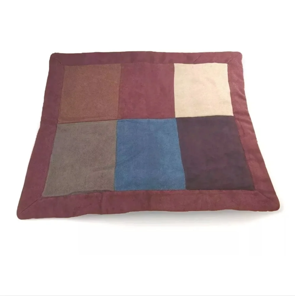Croscill Chenille Earthy Fall Patchwork Quilted 1 Pillow Sham Standard Sz 26/20